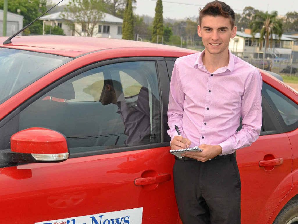 WRITTEN WORDS: Intern Jayden Brown aspires to be a journalist and is spending the week at the Daily News.